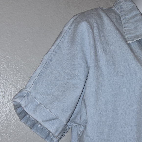 Vici Light Blue Belted Romper - Picture 5 of 6